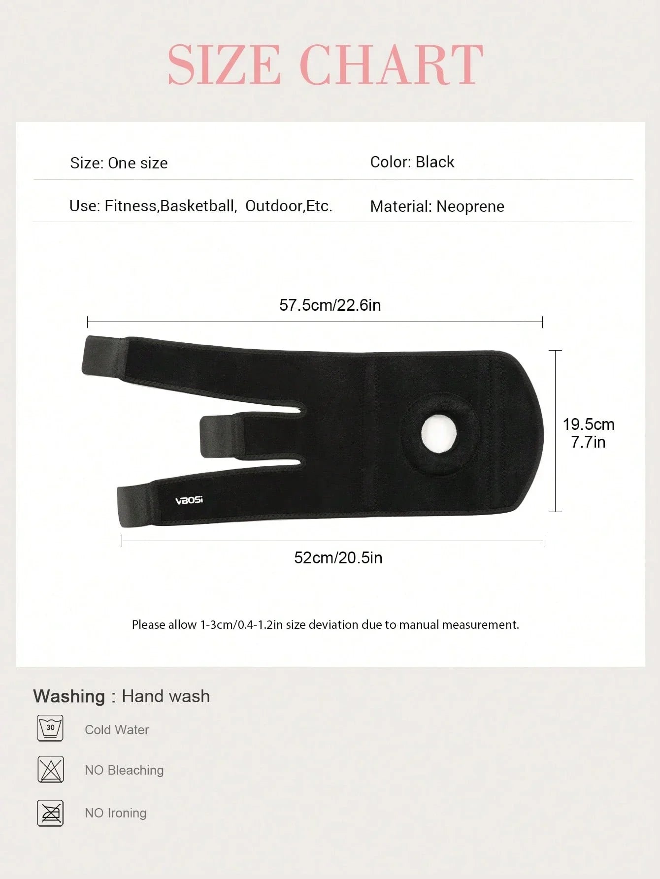 VBOSI Adjustable Neoprene Knee Support
