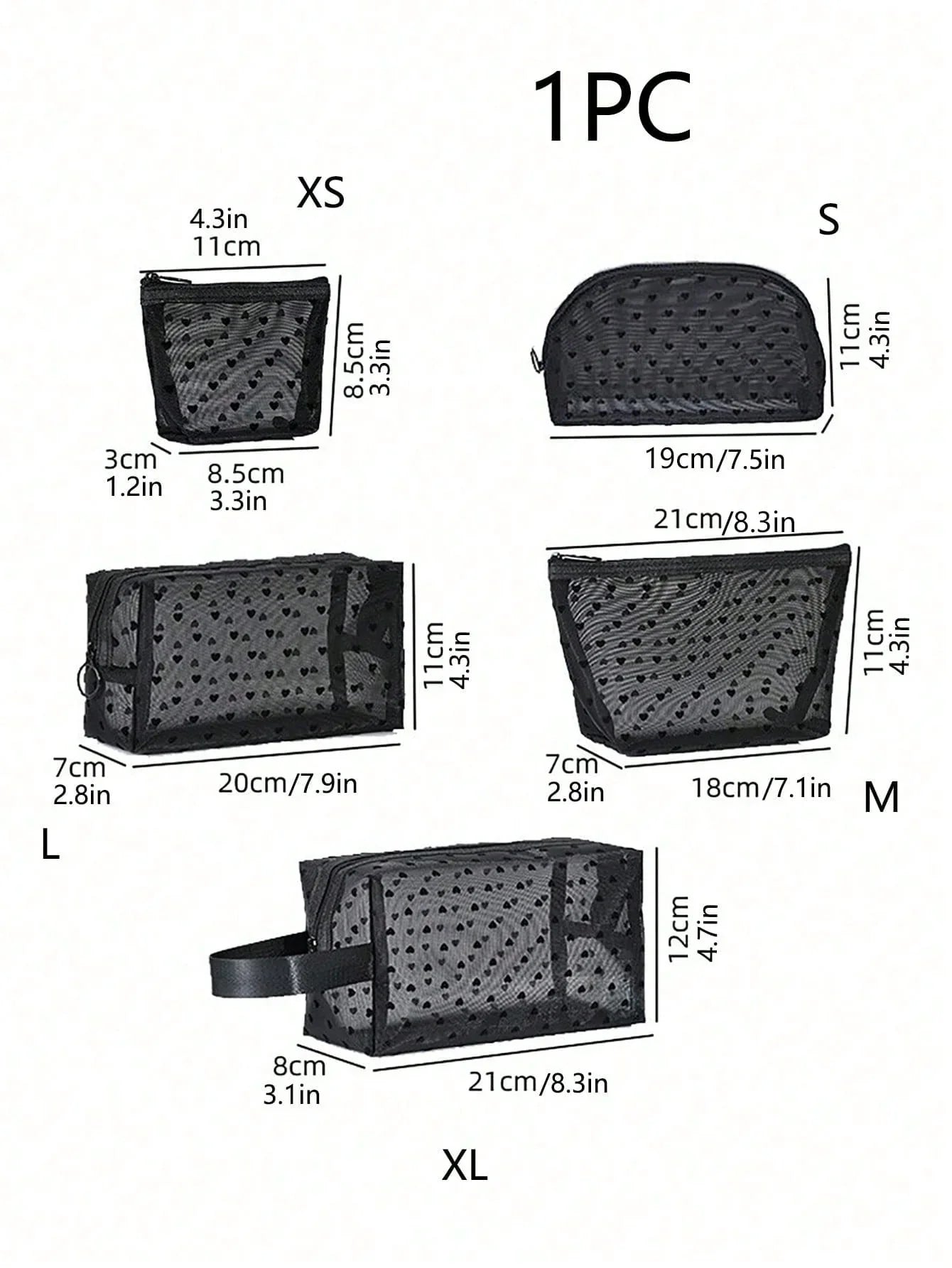 Printed Mesh Cosmetic Storage Bag