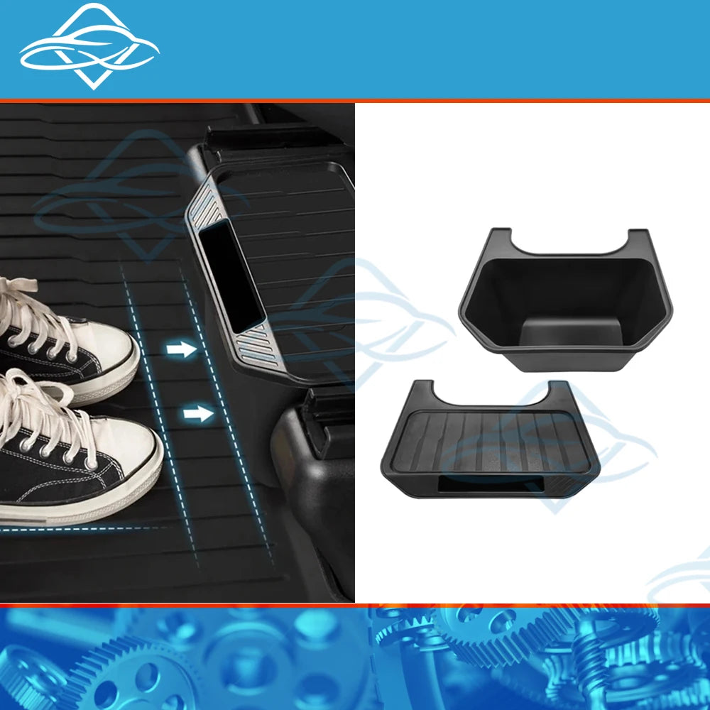 Rear Seat Storage Box for Tesla Model Y Juniper 2021-2024 Organizer Center Console Bins Backseat Trash Can Garbage Accessories