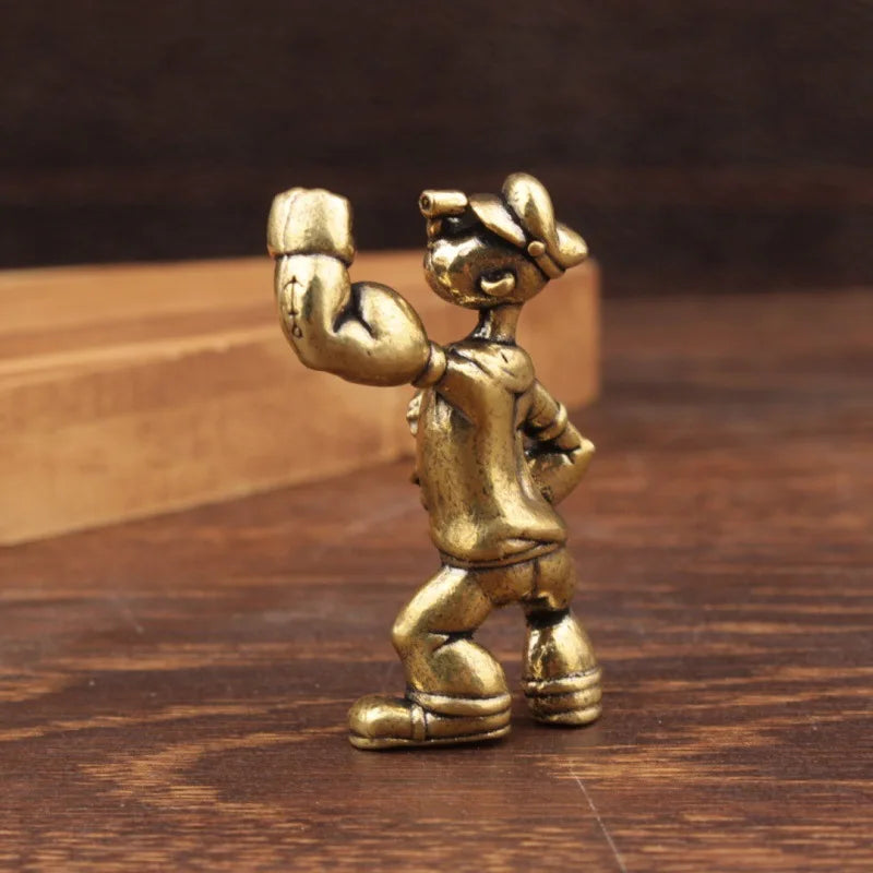 1/3 piece brass solid Popeye creative desk tea table art ornaments decoration car home desktop ornaments