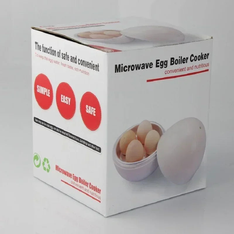 4-Egg Capacity Microwave Steamer Quick 5-Minute Cooking for Hard Or Soft Eggs Simple Fast Boiling Kitchen Tool