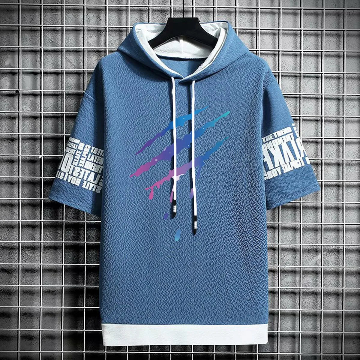 T Shirt for Men Clothing Streetwear Hoodies Oversized Korea 반팔티 Casual Hat T-shirt Print Graphic Tshirt Anime Sports Gym Hoodie