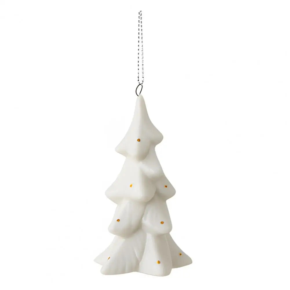 Mini Christmas Tree Pendant Ceramic Xmas Tree Hanging Ornaments Nostalgic Mini Trees For Holiday Home Decoration