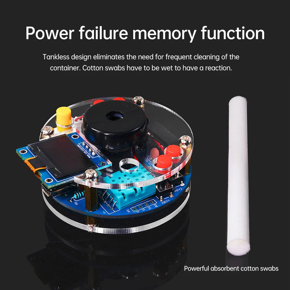 USB Humidifier Mist Electronic Diy Kit Oled Display Temperature And Humidity Spray Circuit Board Manufacturing Welding Practice