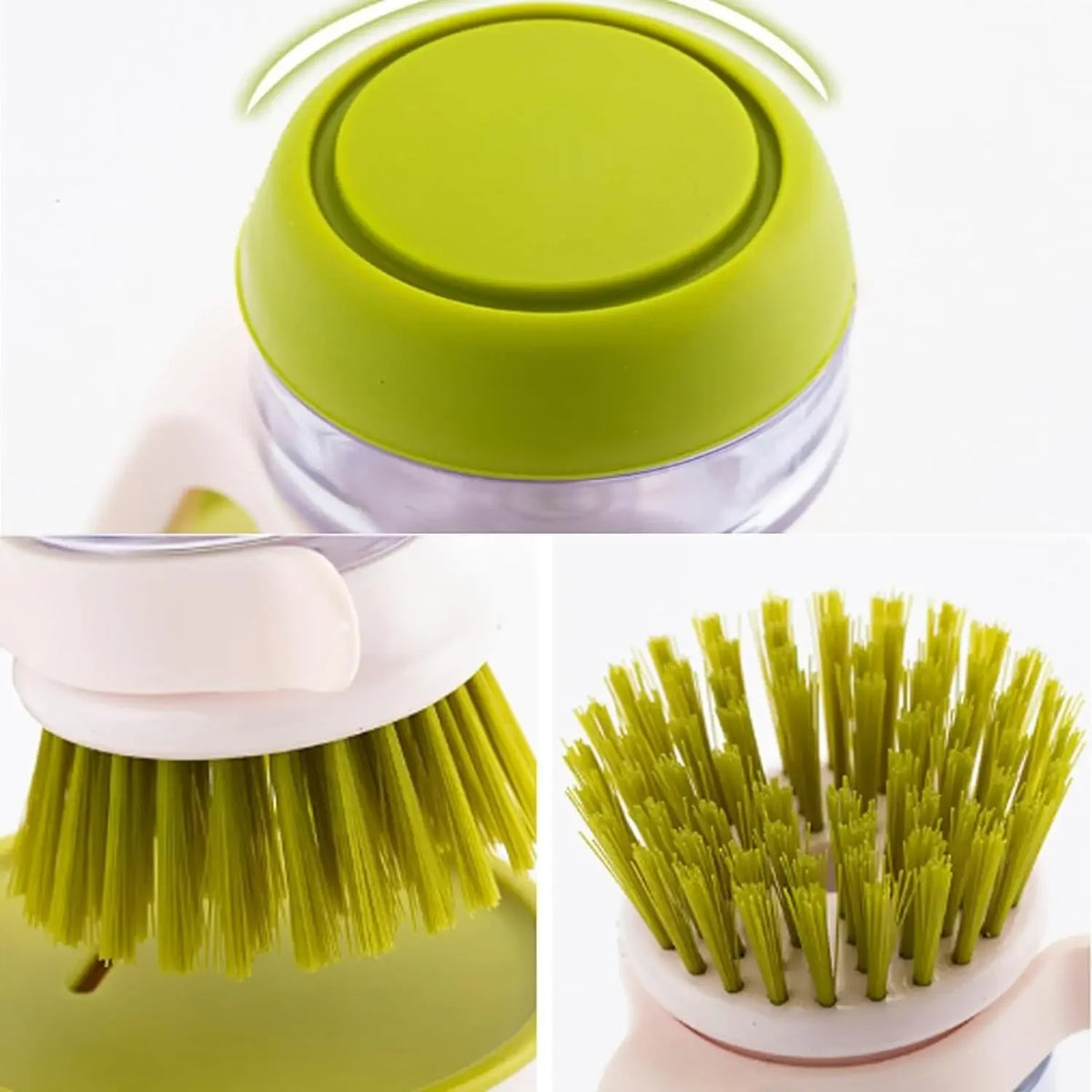 Kitchen Cleaning Brush, Multifunctional Pressing Automatic Liquid Dishwasher, Dish Scrubber with Soap Dispenser Clean Tools