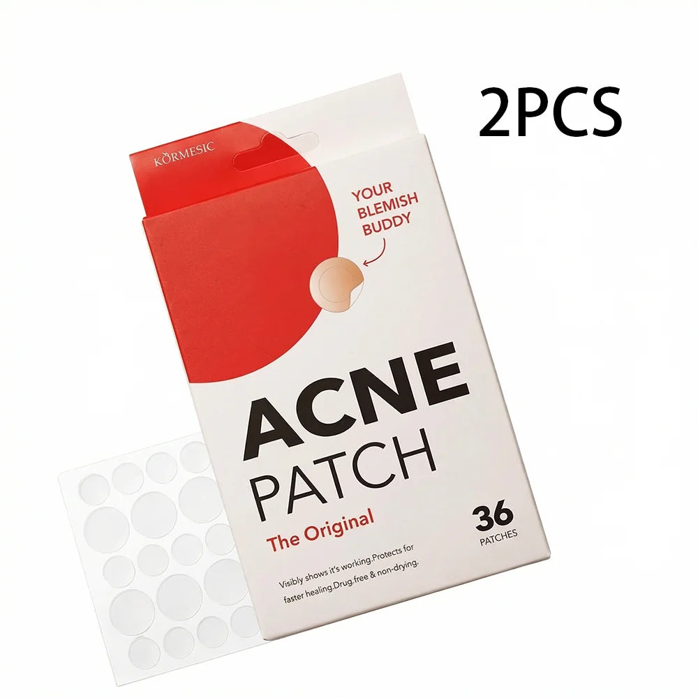 36Pcs Invisible Hydrocolloid Acne Patches, Pimple Zit Stickers for Face, Absorb Pus Oil Reduce Redness, All Day Blemish Cover