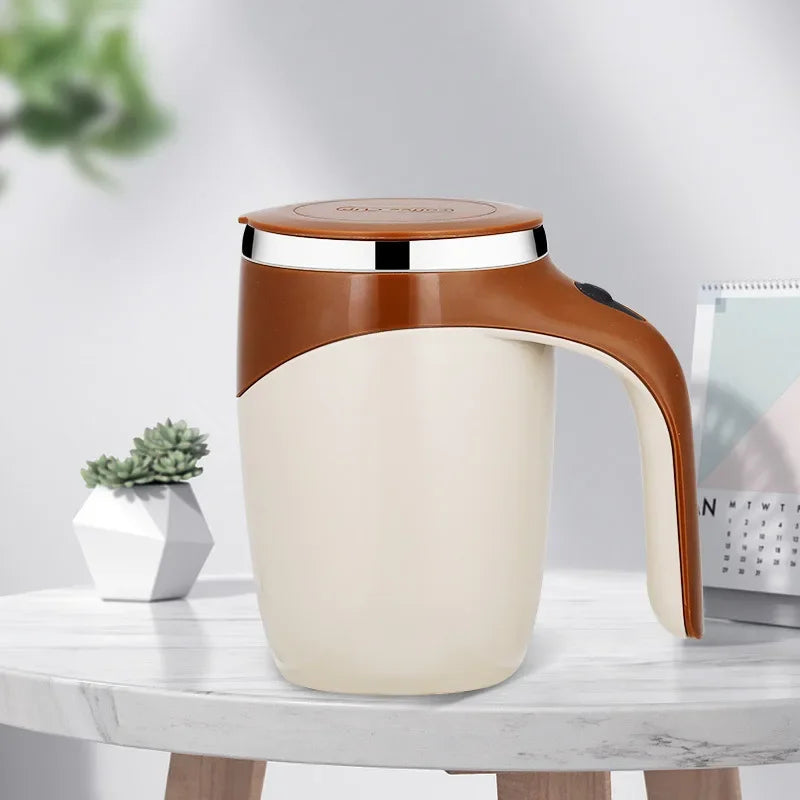 1PC Portable Smart Automatic Magnetic Stirring Cup Rechargeable Stainless Steel Lazy Rotating Mug Stirring Cup Drinking Tools