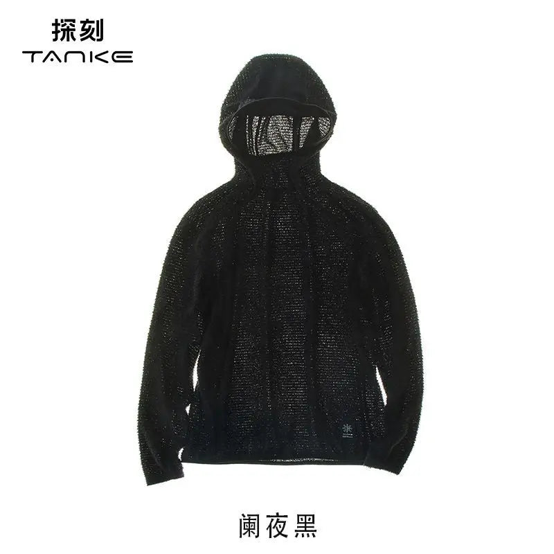 Thermolite® Lightweight Hooded T-Shirt Men's Long Sleeve Thermal Hoodie for Hiking, Camping & Cycling Anti-Static & Anti-Pilling