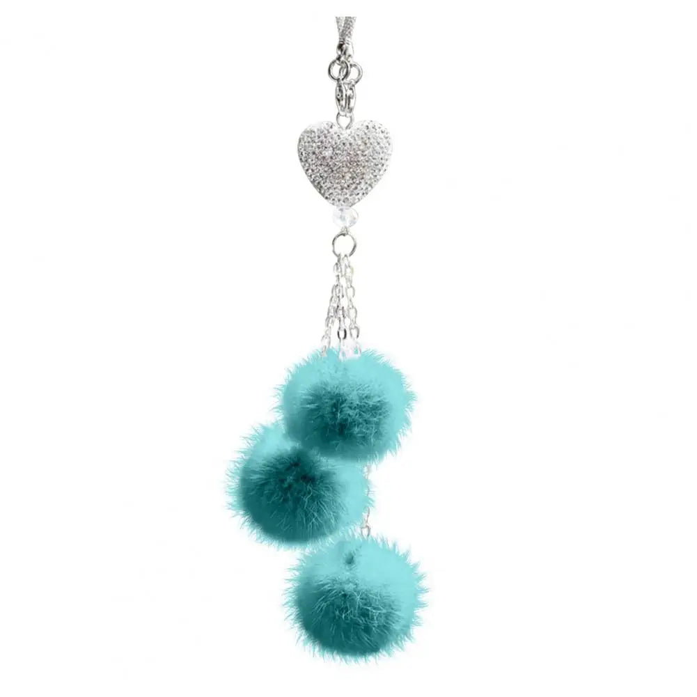 Fashion Diamond Car Accessorie Bling Hairball Pendant Auto Rearview Mirror Pendant Birthday Gift Auto Decoraction Ornaments