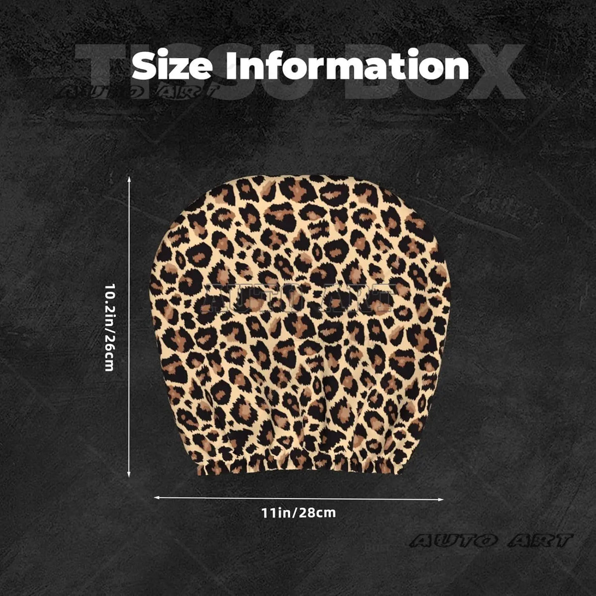 Cheetah Print Car Seat Headrest Covers Universal Size Soft Breathable Leopard Car Accessories 2 Packs
