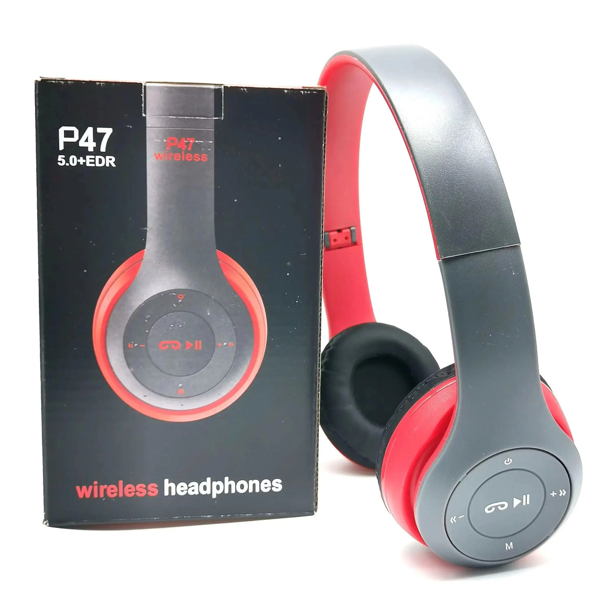 P47 Bluetooth 50 Wireless Headphone Foldable HIFI Stereo Bass Earphone Kid Helmet Gift With Mic USB Adaptor For iPhone Game