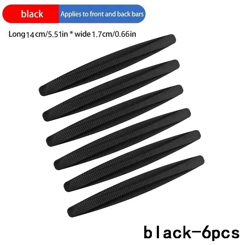 4-6 PCS Universal Anti-Collision Stickers - Front Rear Bumper Guards Anti-Scratch Car Accessories Durable Protection
