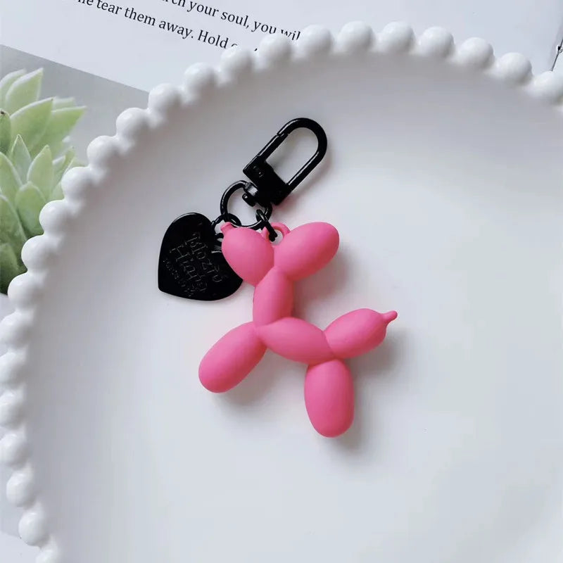 Fashion Keychain Punk Y2K Balloon Dog Keychains for Women Bag Pendant Jewelry Trinket Girl's Car Key Ring Key Chain Accessories