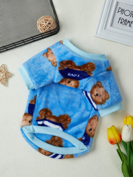 PETSIN Blue Bear Pet Pullover