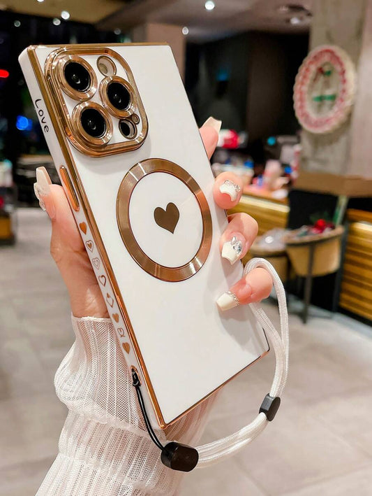 White Heart Pattern Fashion Phone Cases