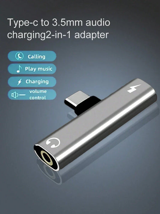 USB-C To 3.5mm Audio Headphone Adapter Combines A USB-C Interface