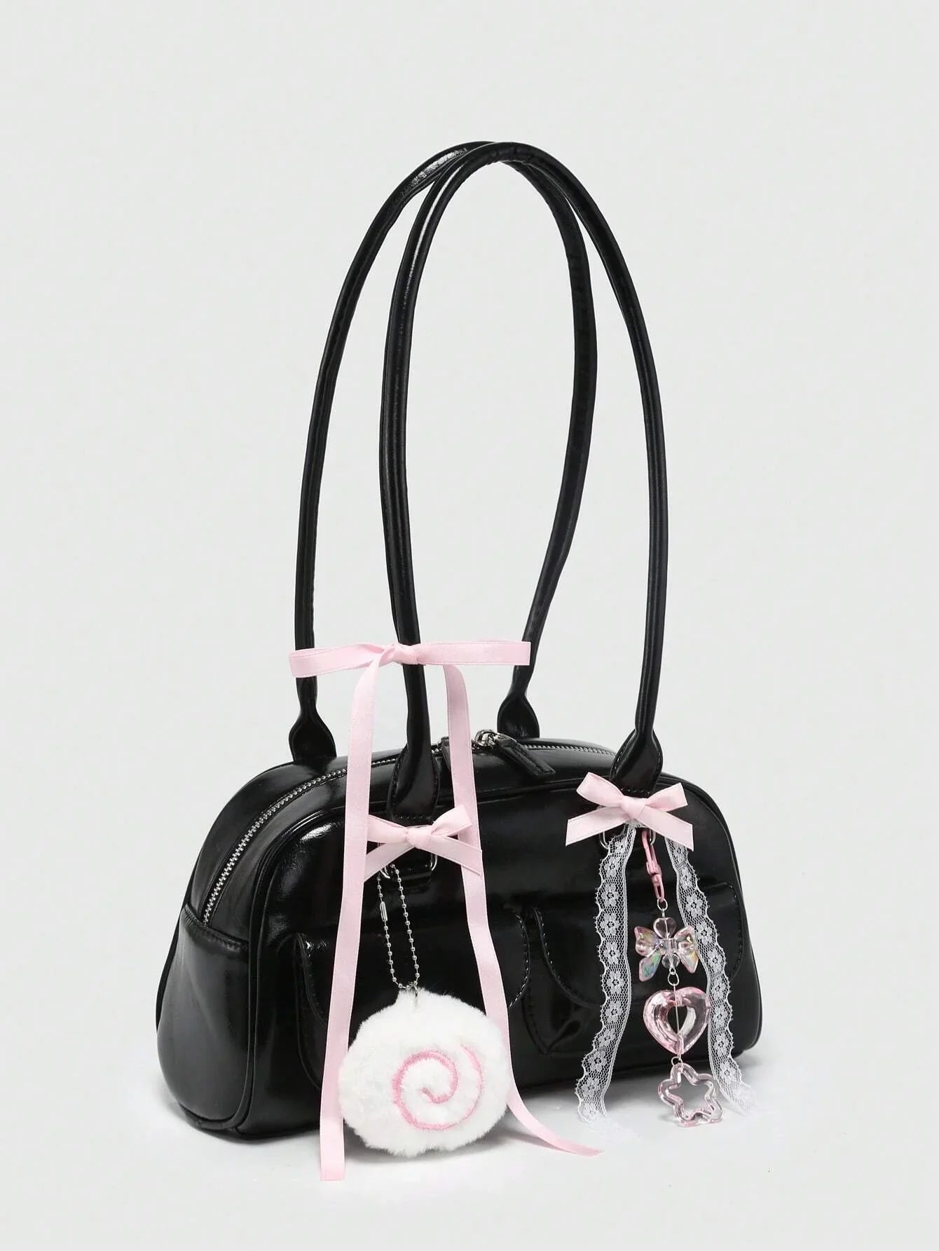 ROMWE Kawaii Plaid Bow Bag
