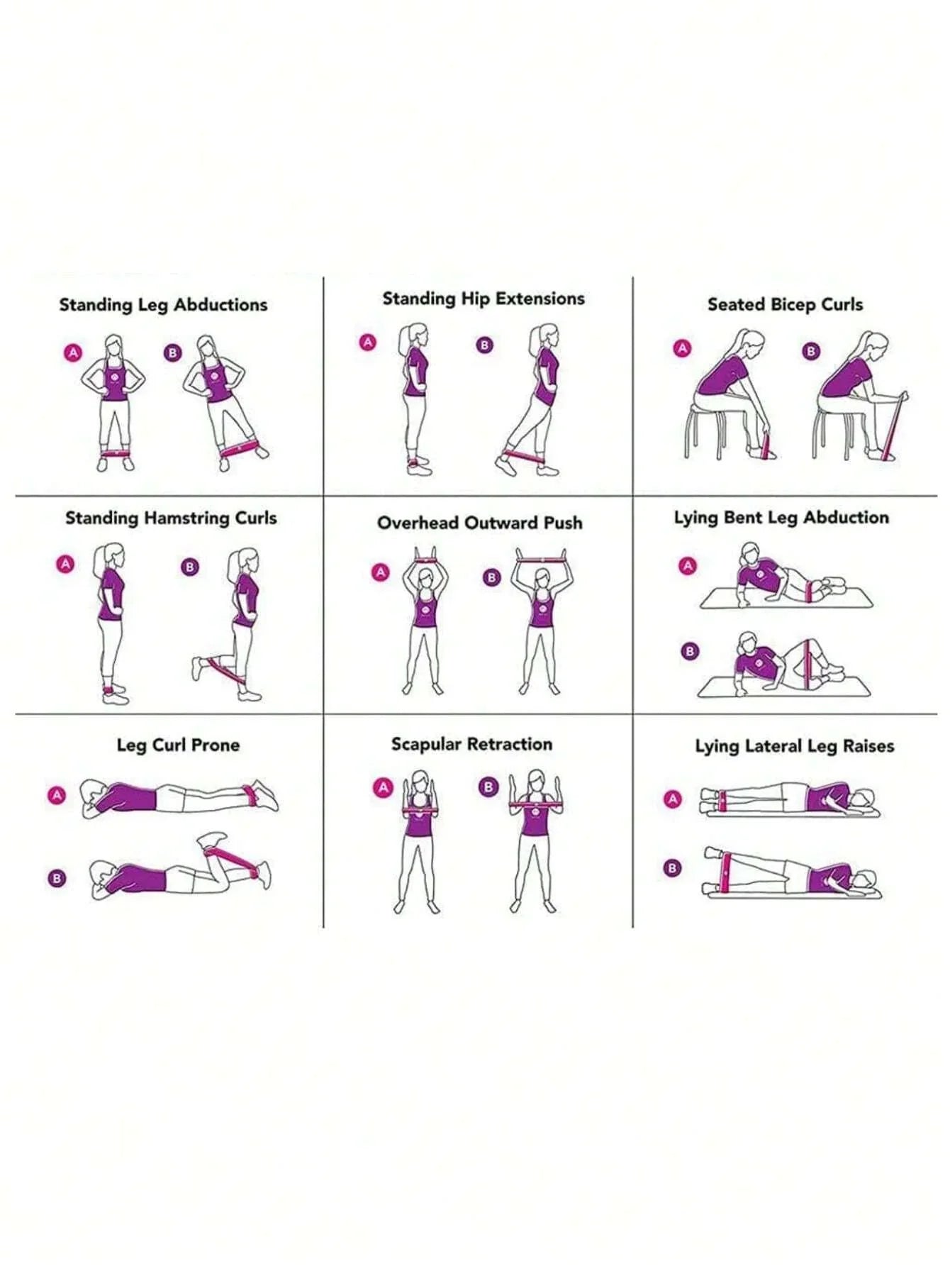 5pcs Yoga Resistance Bands