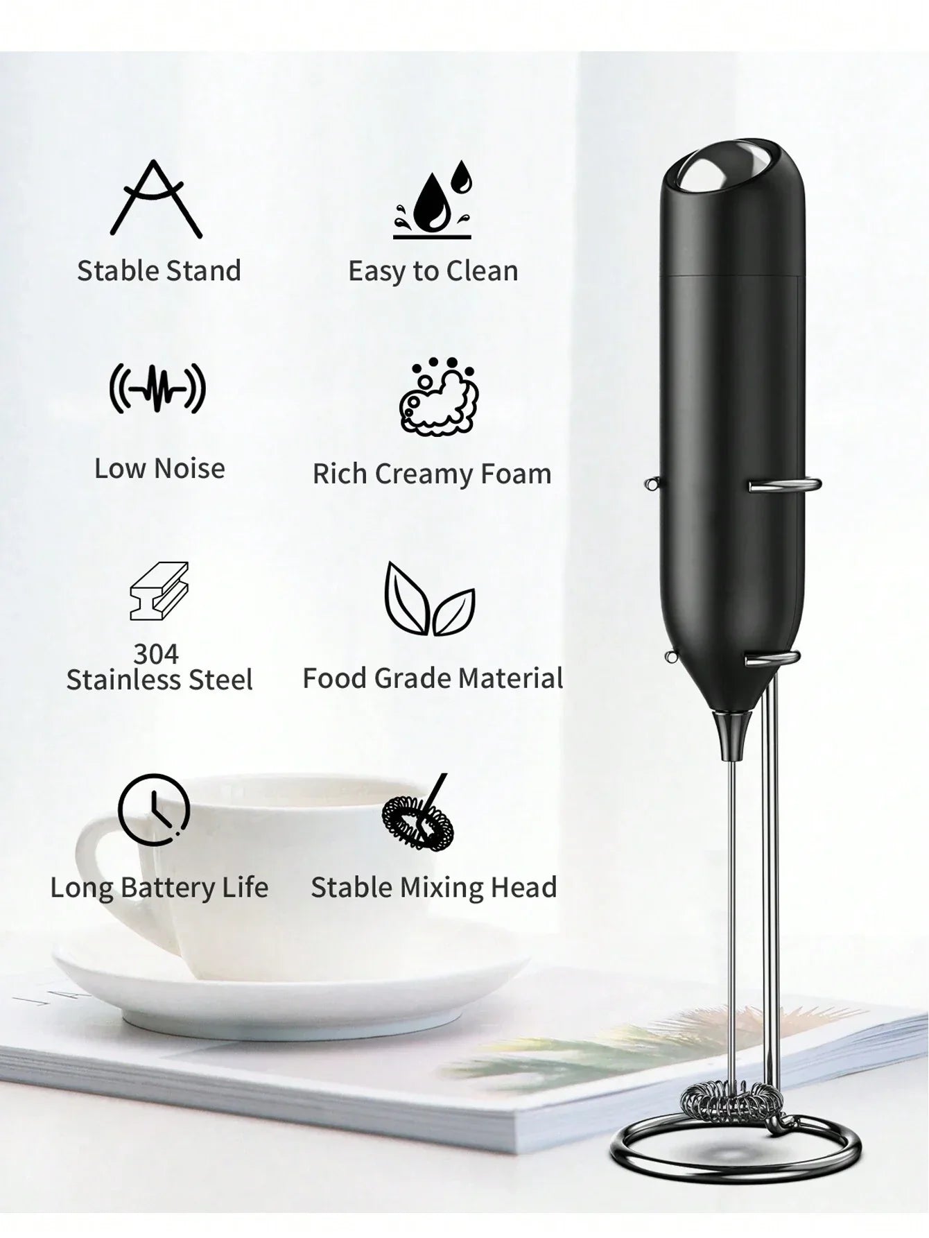 CLITON Handheld Electric Milk Frother