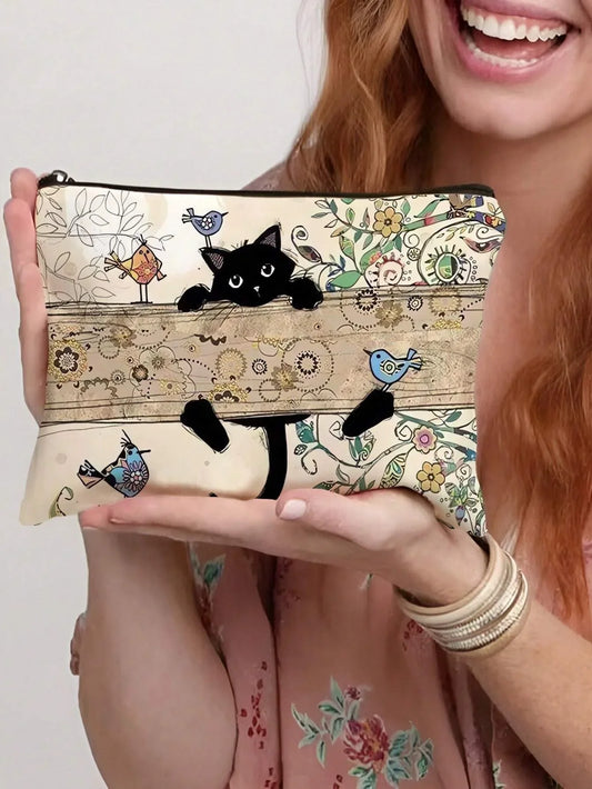 Cute Cat Pattern Cosmetic Bag