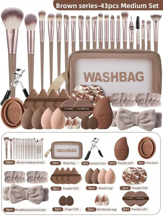 43pcs Makeup Brush Set, Including Eyeshadow Brush