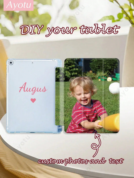 Custom Image Text iPad Case