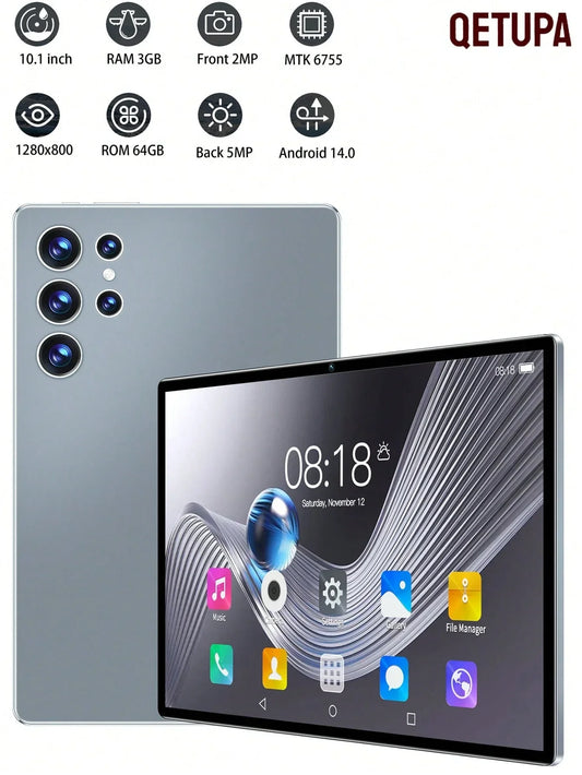 Qetupa 10.1-Inch Android 14 Tablet
