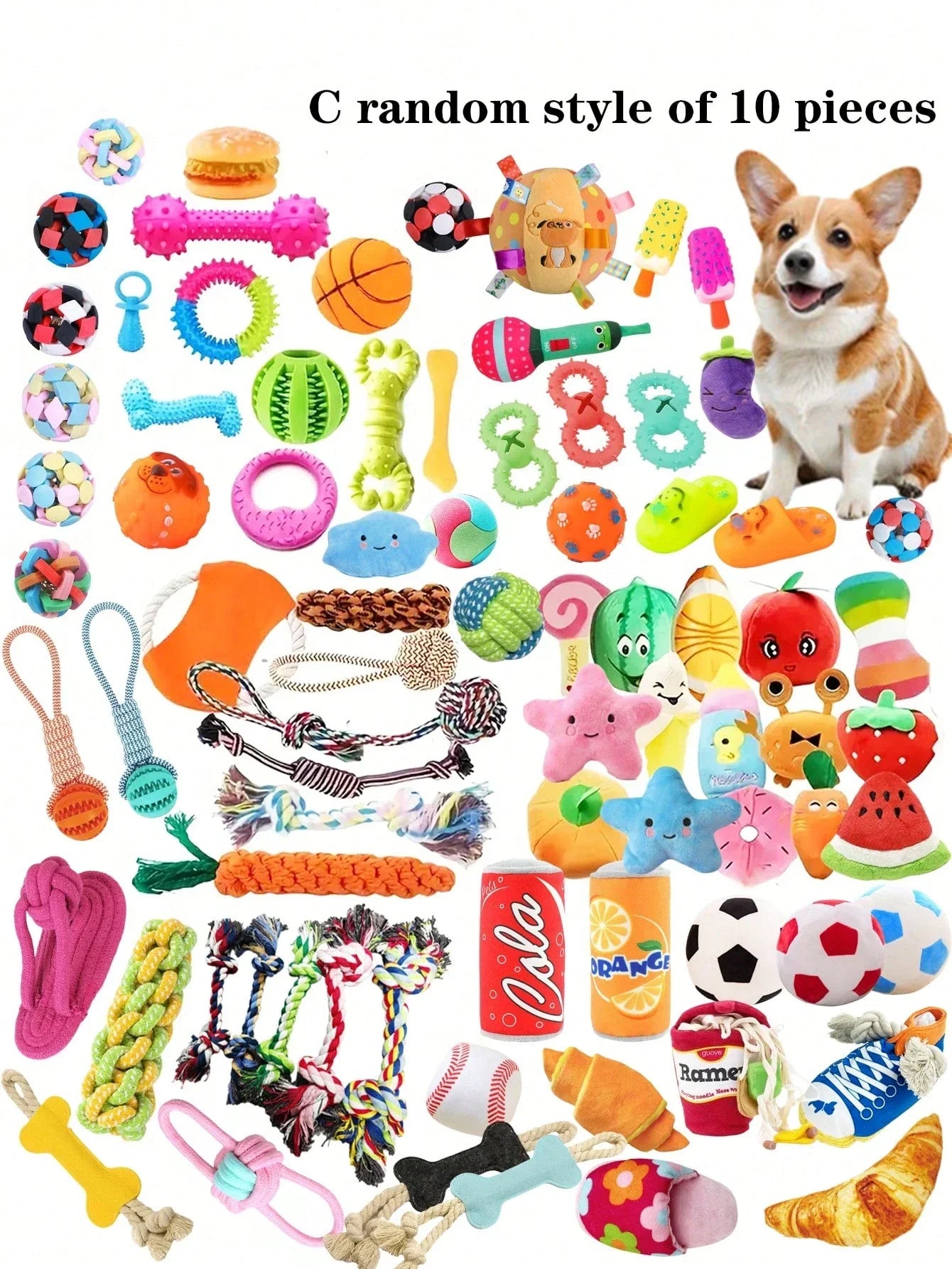 PETSIN Plush Dog Chew Toys