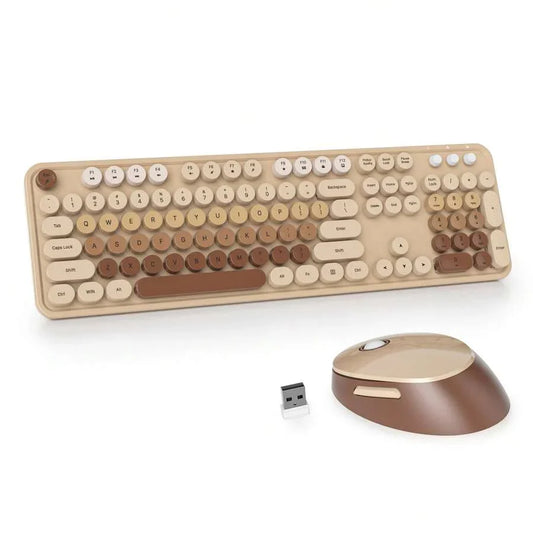 Wireless Keyboard And Mouse Set, Cute Keyboard And Mouse Combo