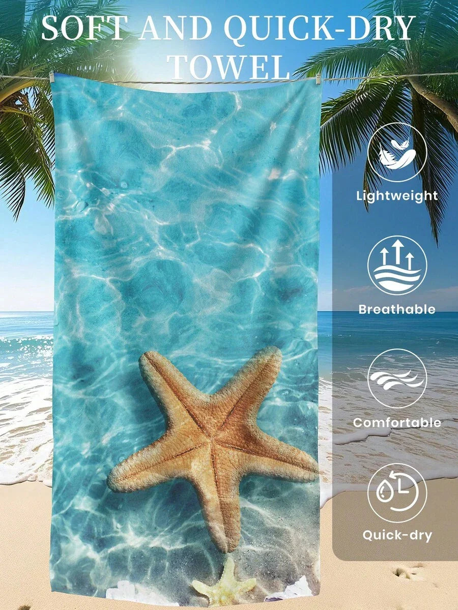 Printed Beach Towel, Flamingo Pattern Swimwear
