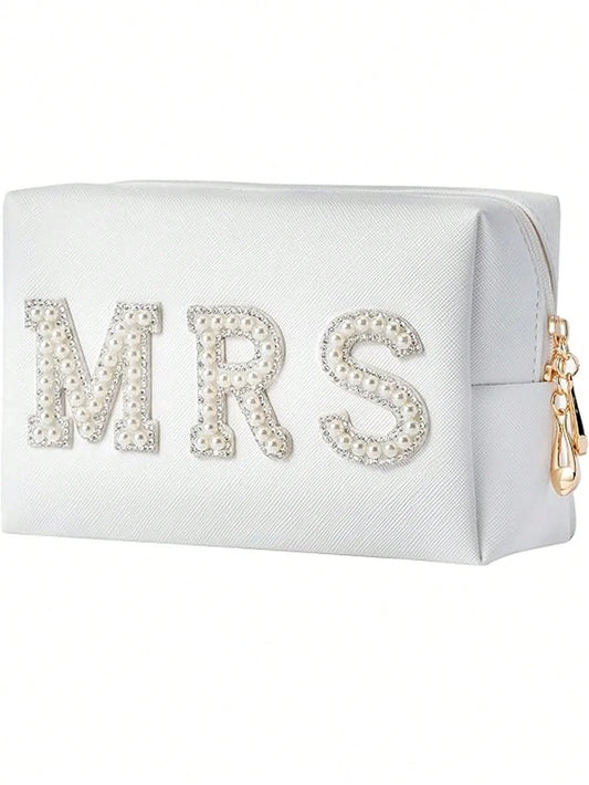 Bride MRS Rhinestone Makeup Bag