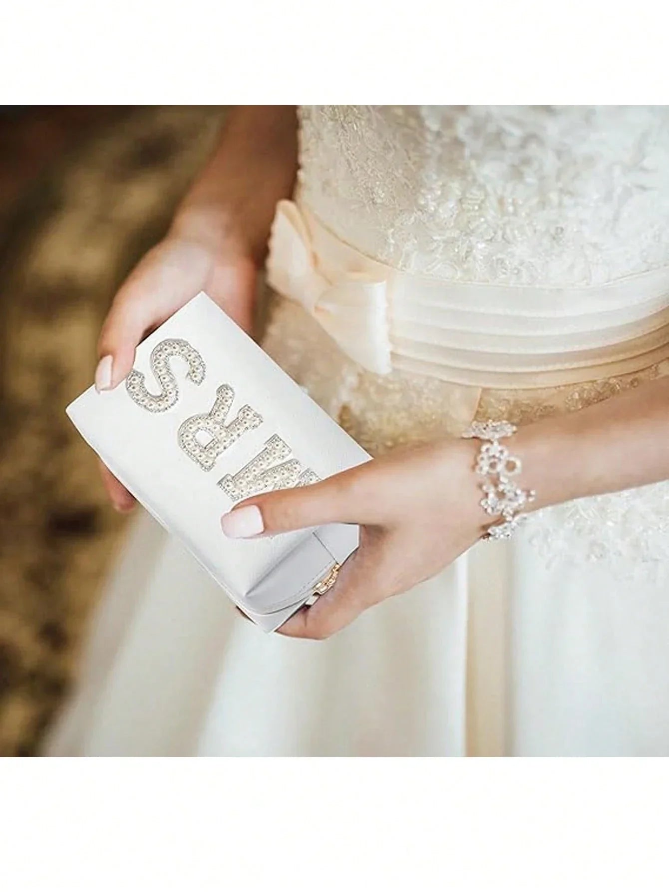 Bride MRS Rhinestone Makeup Bag