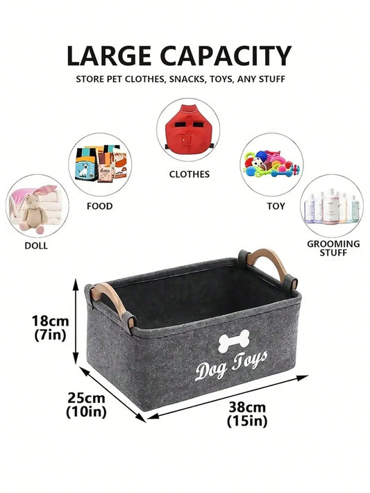 Felt Pet Toy Storage Box