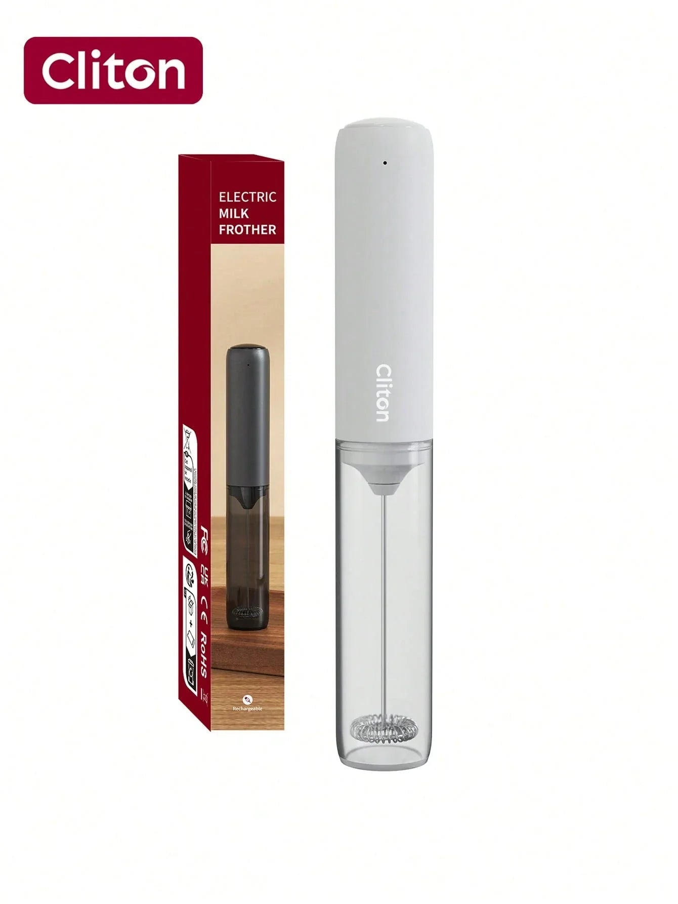 CLITON Rechargeable Electric Milk Frother