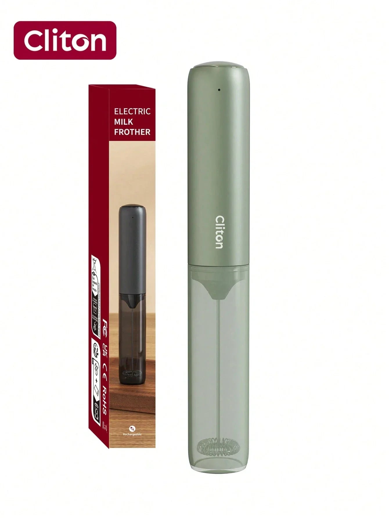 CLITON Rechargeable Electric Milk Frother