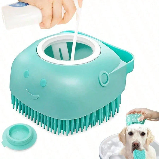 Pet Dog Bath Brush Dispenser