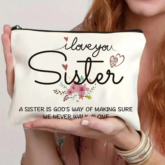 Floral I Love You Sister Pouch