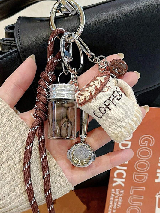 Fabric Coffee Bottle Spoon, Leather Heart