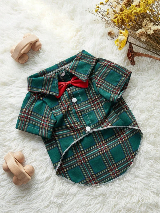 PETSIN Christmas Plaid Pet Shirt