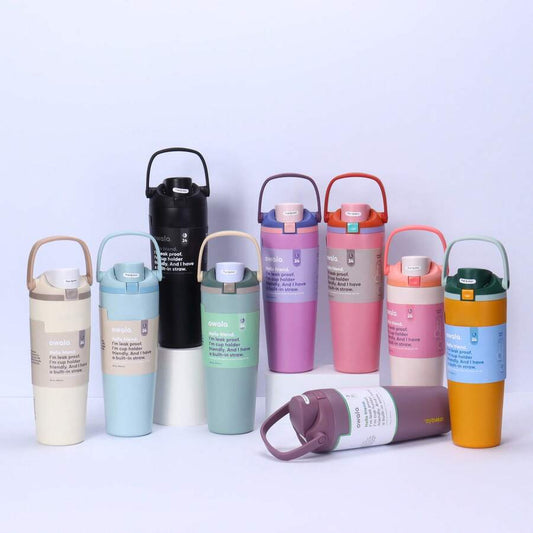 OWALA NEW Insulated Stainless Steel Water Bottle With Straw