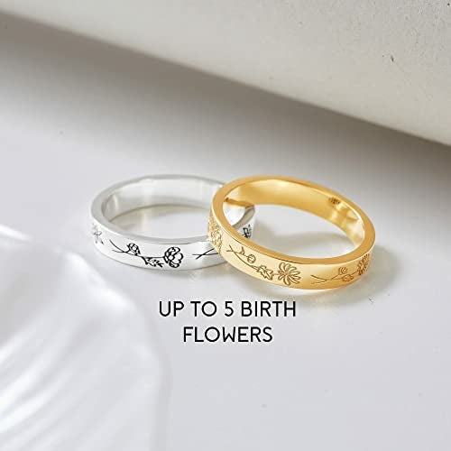 Birth Month Flower Family Ring