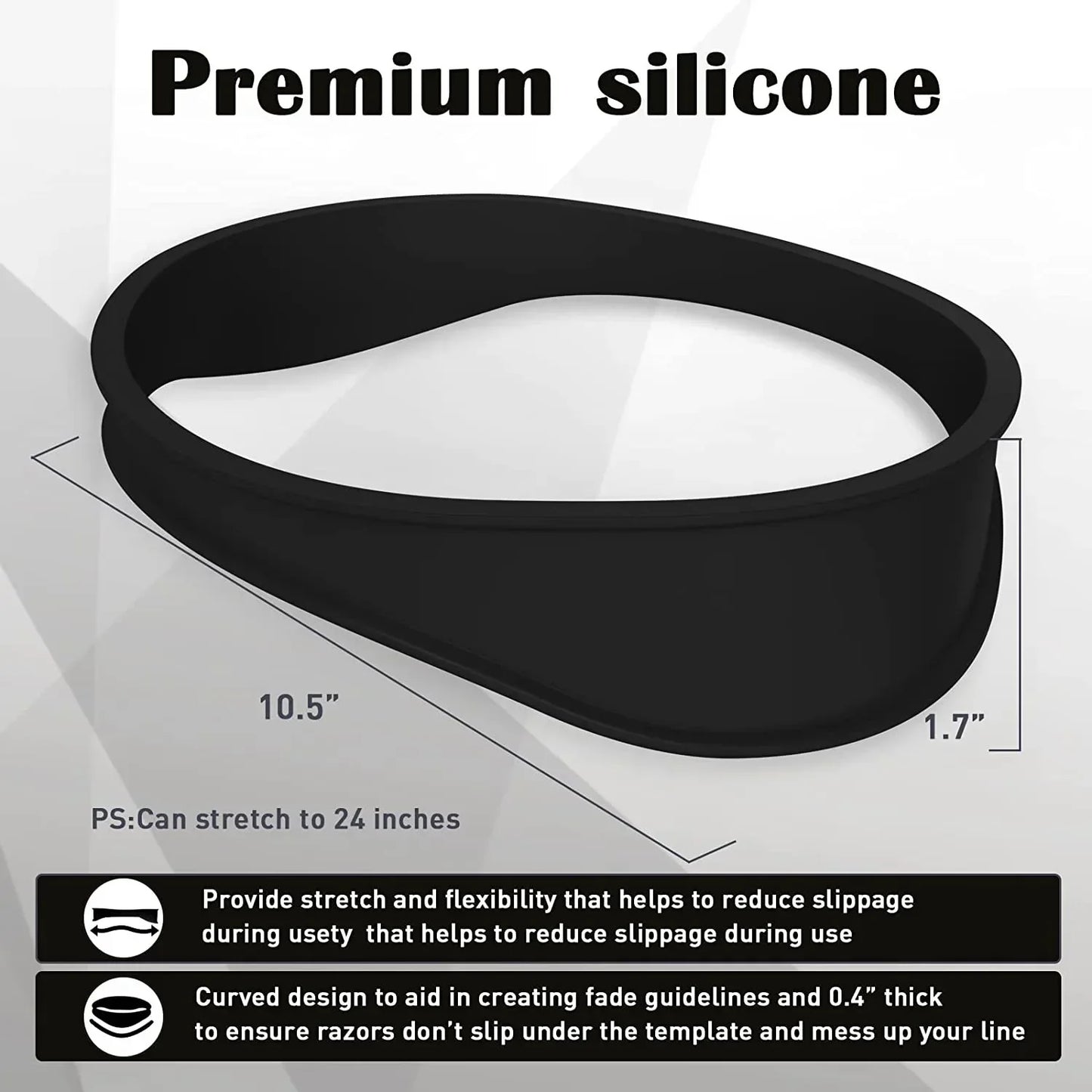 DIY Home Haircuts Curved Headband Silicone Neckline Shaving Template and Hair Cutting Guide Hair Styling Tool