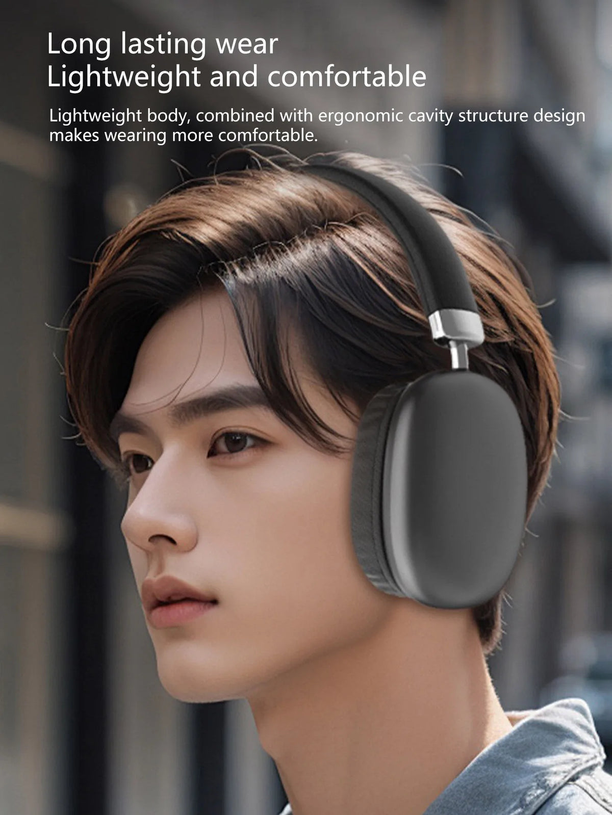 Wireless Over-Ear Headphones,5.3 Chip,Hi-Fi 360° Surround Sound,Dual Device Connection,Long Battery,Stylish Wireless Headset