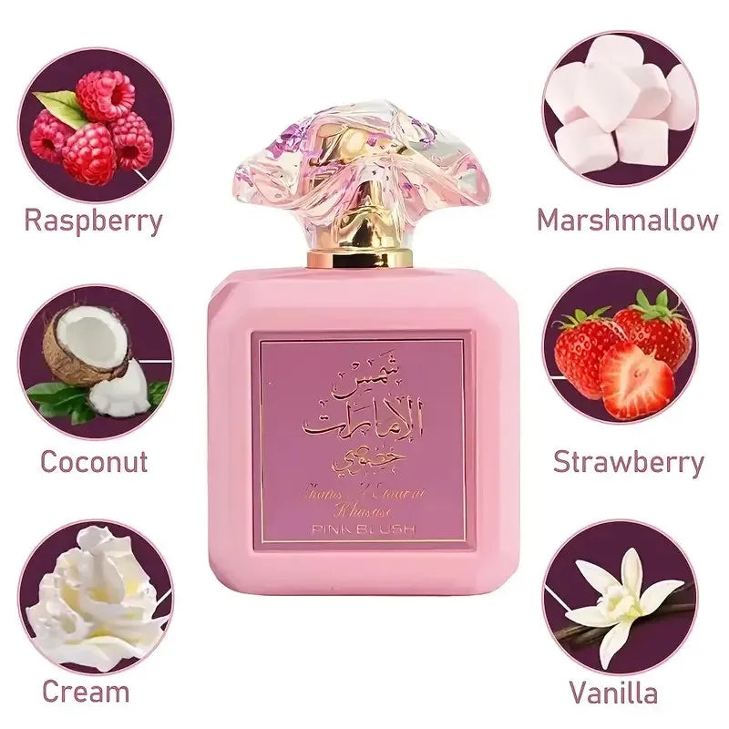 PINK BLUSH PERFUME Pink Mist Sweet Fragrance, Cotton Candy Cream and Vanilla Weave a Middle Eastern Romantic Girl Feeling