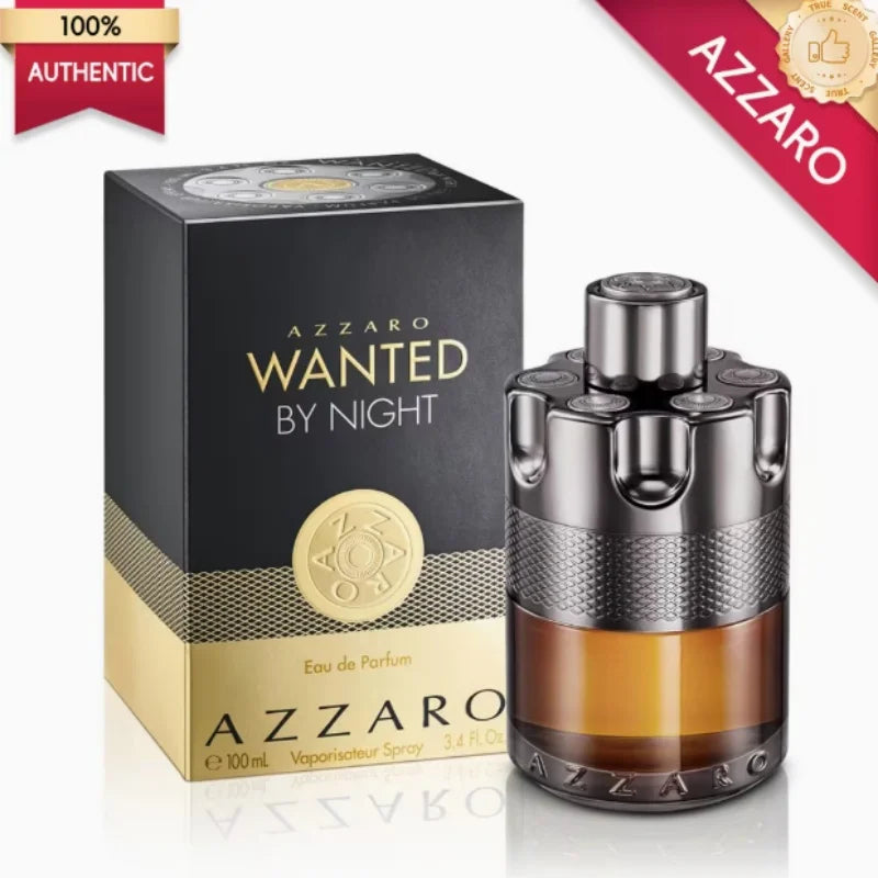 Azzaro Wanted Night Eau de Parfum Spray for Men, 3.4 Oz / 100 ml, Mysterious Woody Spicy Fragrance, Intense & Alluring Scent, Nighttime Charisma