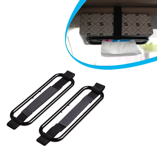 Car Back Seat Sun Visor Tissue Holder Box with Storage Pouch - Universal Auto Organizer Bag for Vehicle Interior Accessories