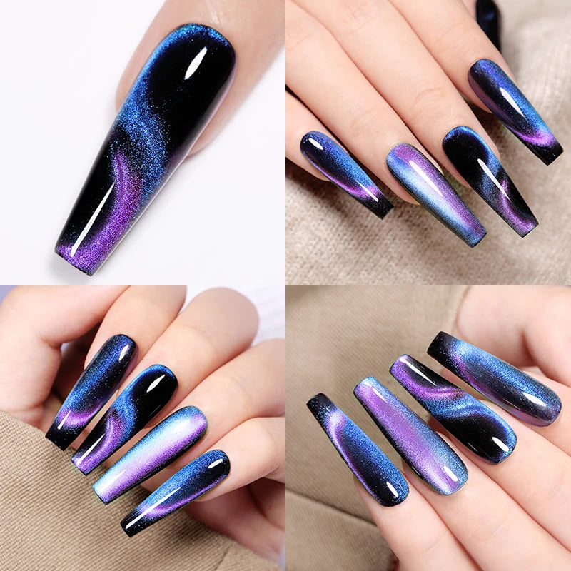 LILYCUTE 7ml 9D Cat Magnetic Gel Nail Polish Iridescent Magnet Semi