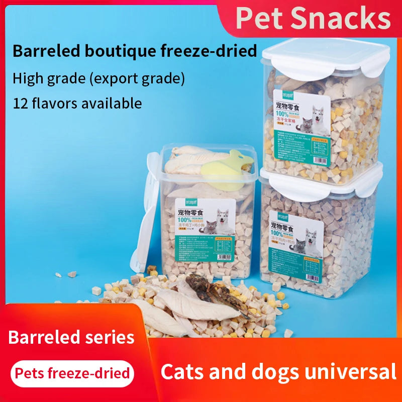 Cat snacks pet freeze-dried 500g freeze-dried barrel chicken chicken breast quail spring fish raw