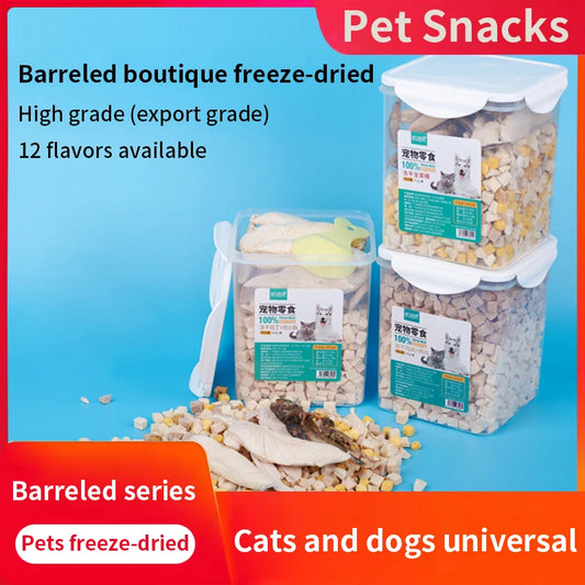 Cat snacks pet freeze-dried 500g freeze-dried barrel chicken chicken breast quail spring fish raw
