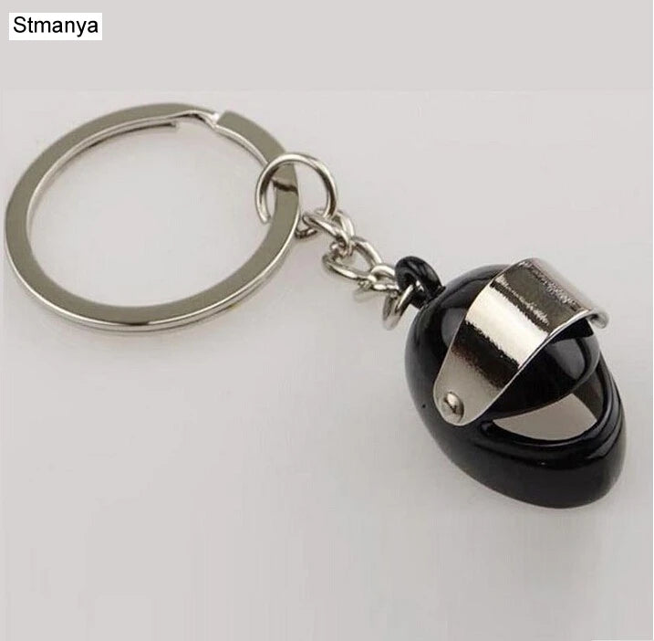 Hot metal Motorcycle Helmet Key Chain Fashion Stereo Motorcycle Helmets Safety Auto Bag Car Key Ring KeyChain Gift jewelry 17021
